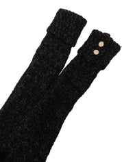 2009年製 カシミヤベルトデザインニットカーディガン ブラック/マルチ