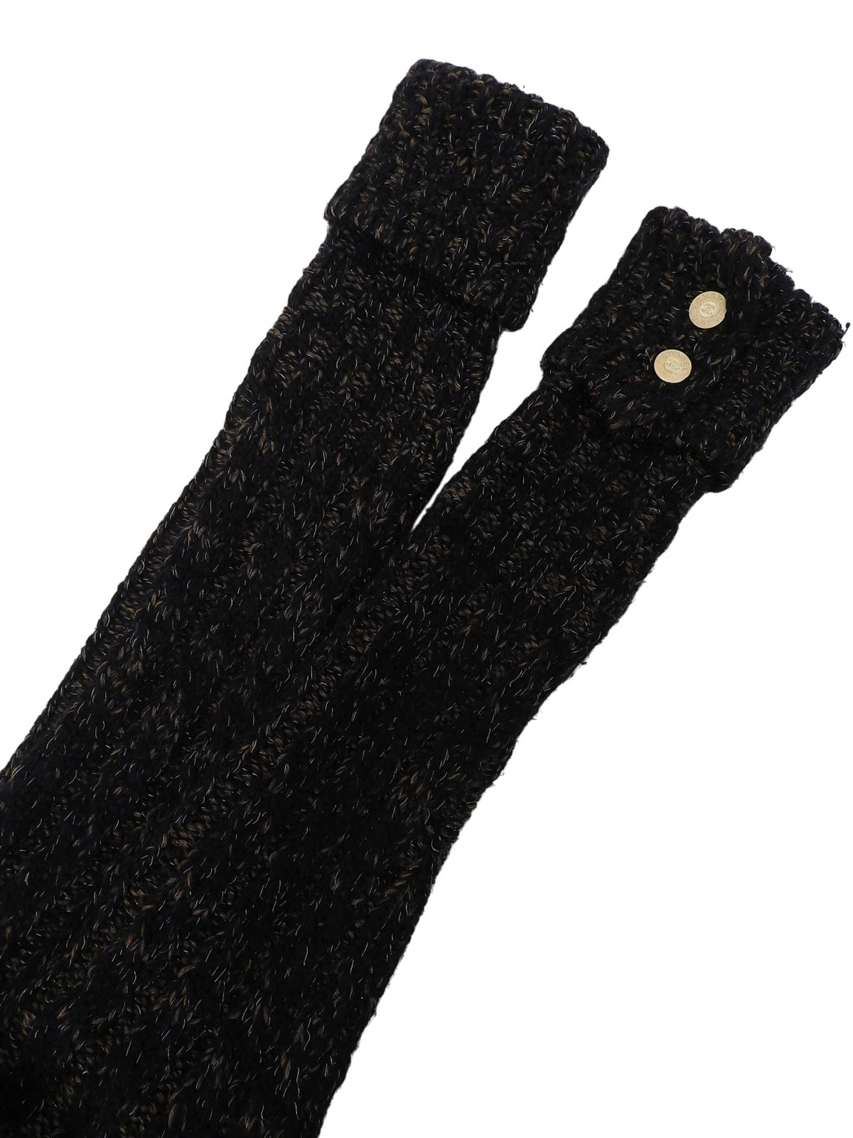 2009年製 カシミアベルトデザインニットカーディガン ブラック/マルチ