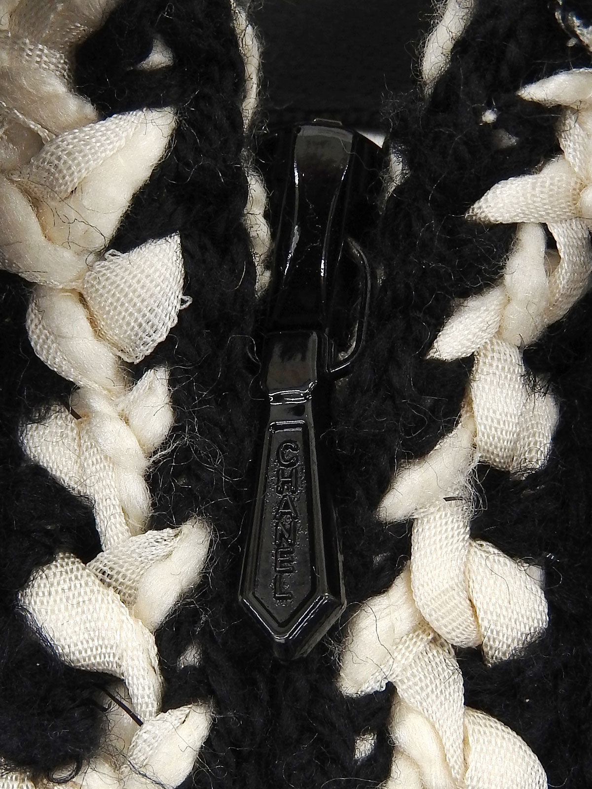 ハウンドトゥースパターンロゴハーフスリーブジャケット ブラック/ホワイト