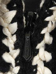 ハウンドトゥースパターンロゴハーフスリーブジャケット ブラック/ホワイト