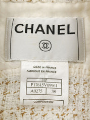 2001年製 ロゴCCマークボタンノースリーブジャケット アイボリー