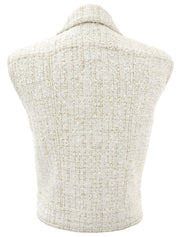 2001年製 ロゴCCマークボタンノースリーブジャケット アイボリー