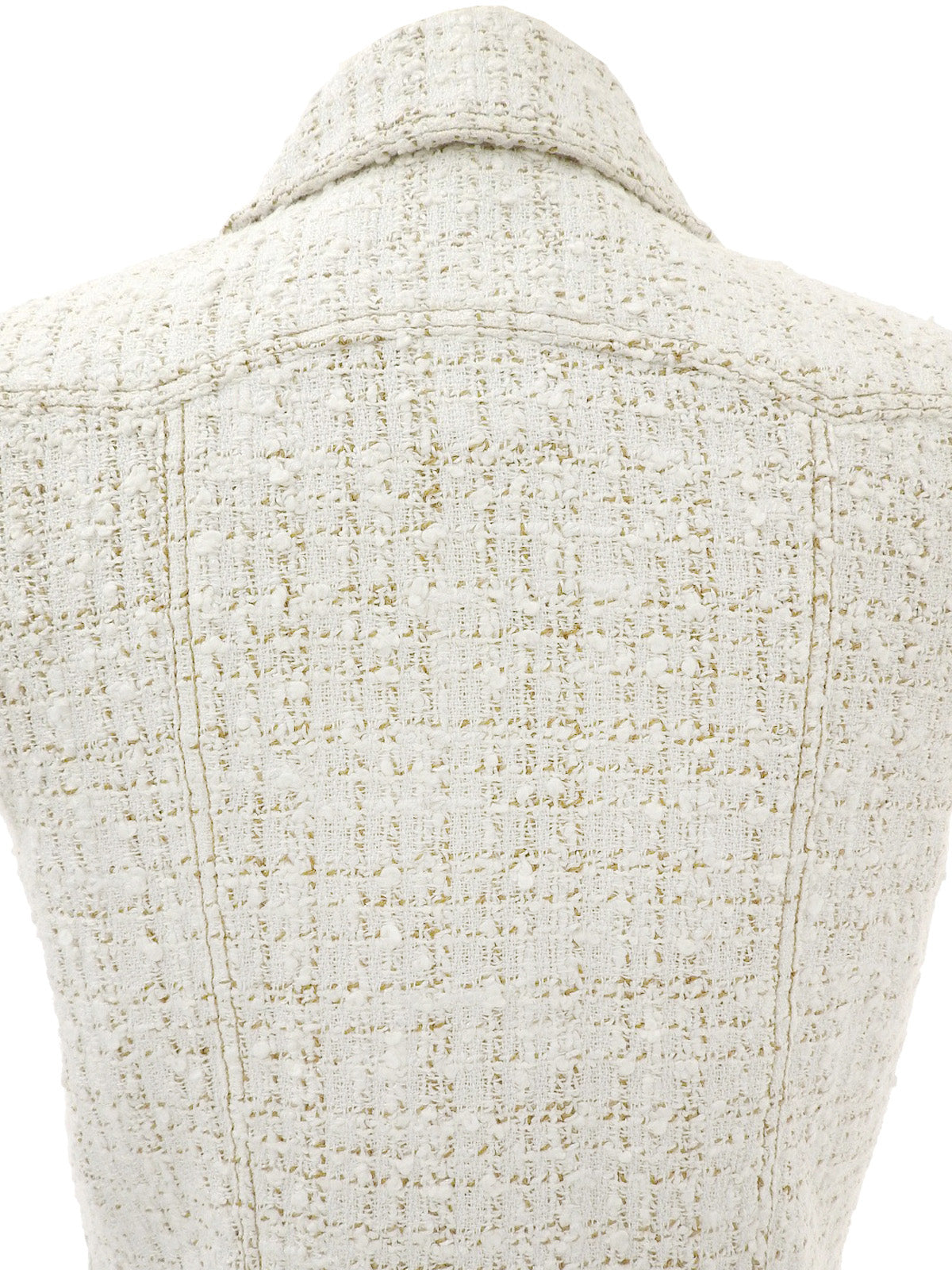 2001年製 ロゴCCマークボタンノースリーブジャケット アイボリー