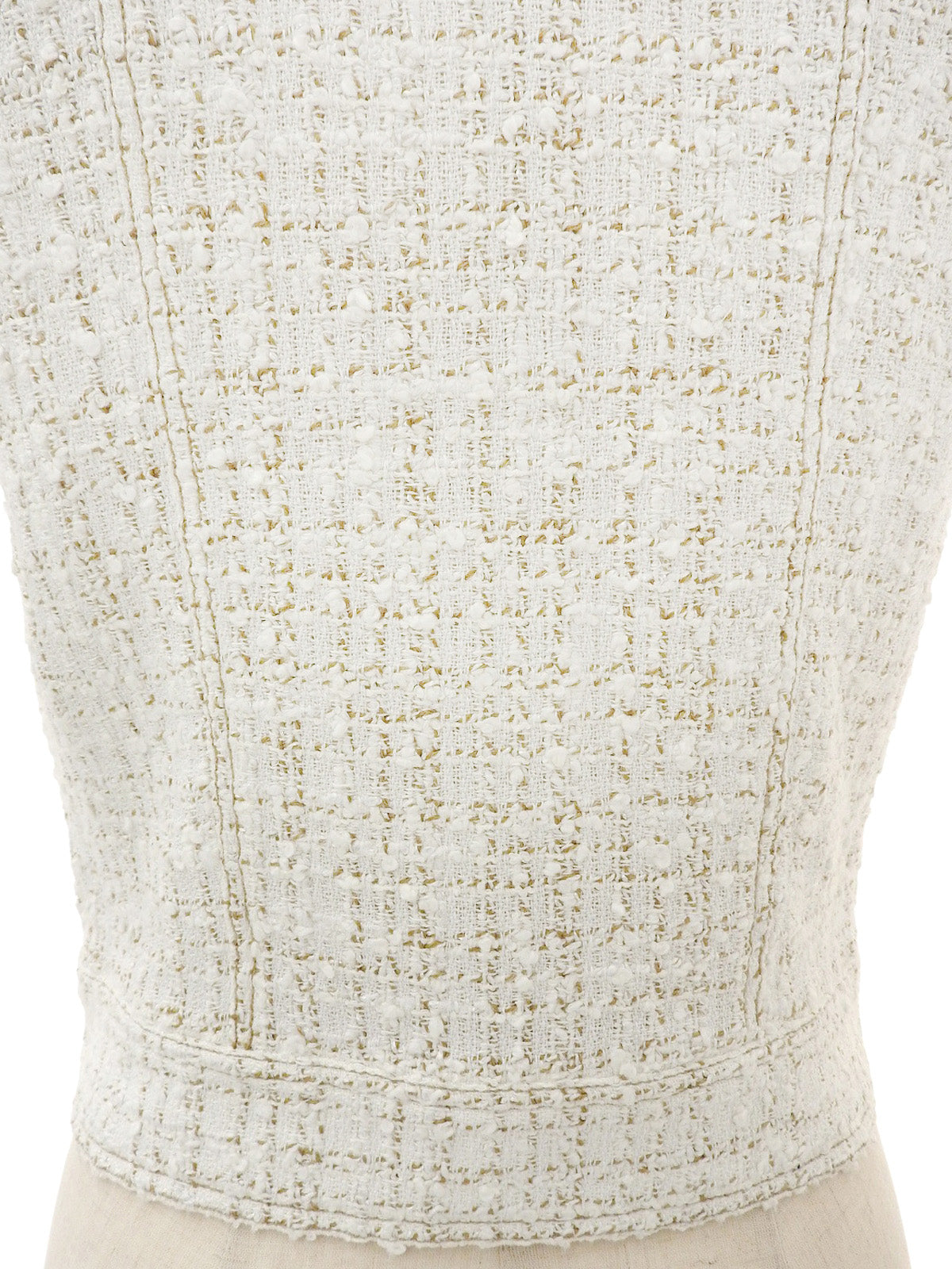 2001年製 ロゴCCマークボタンノースリーブジャケット アイボリー