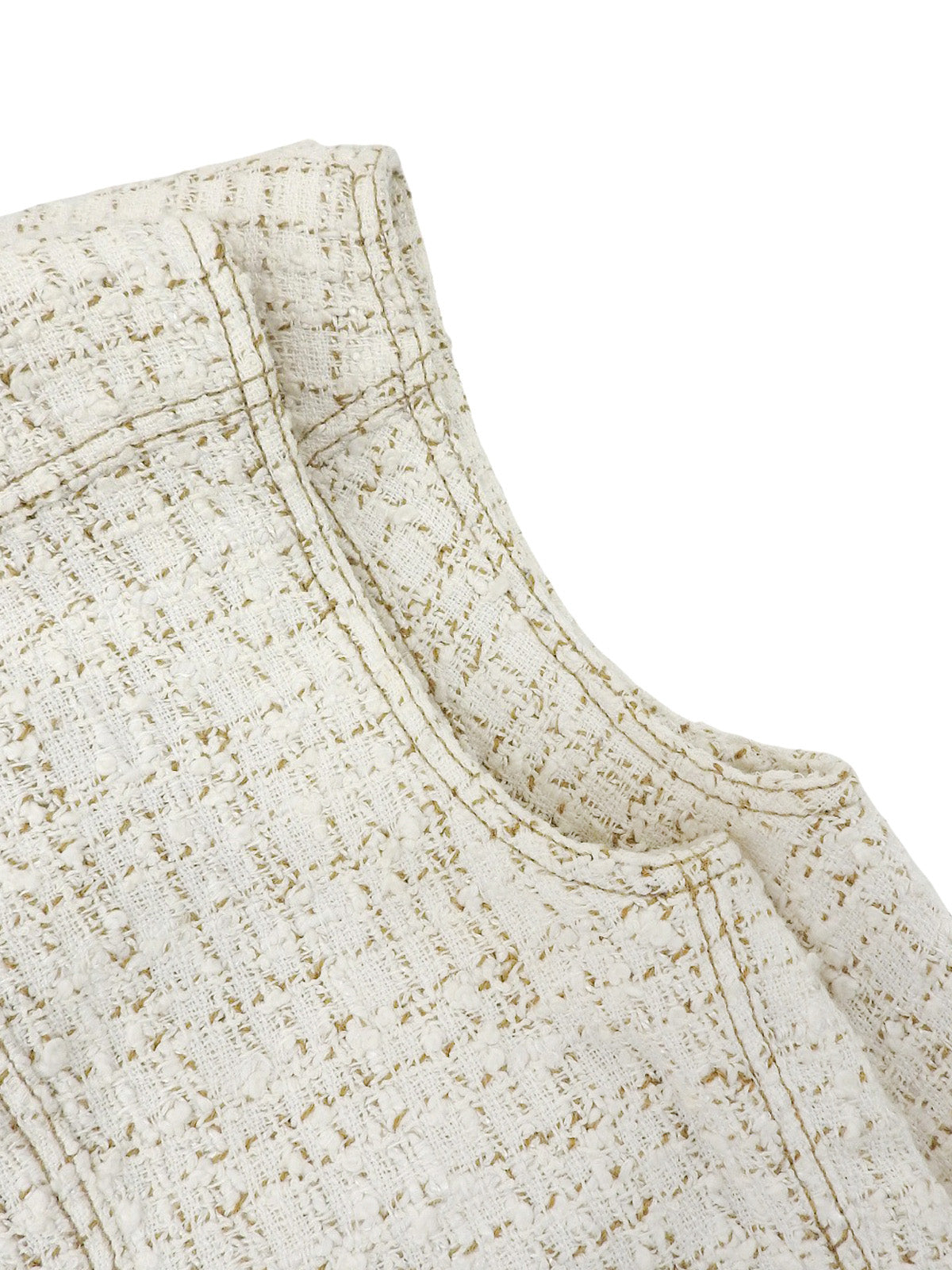 2001年製 ロゴCCマークボタンノースリーブジャケット アイボリー