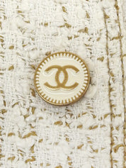 2001年製 ロゴCCマークボタンノースリーブジャケット アイボリー