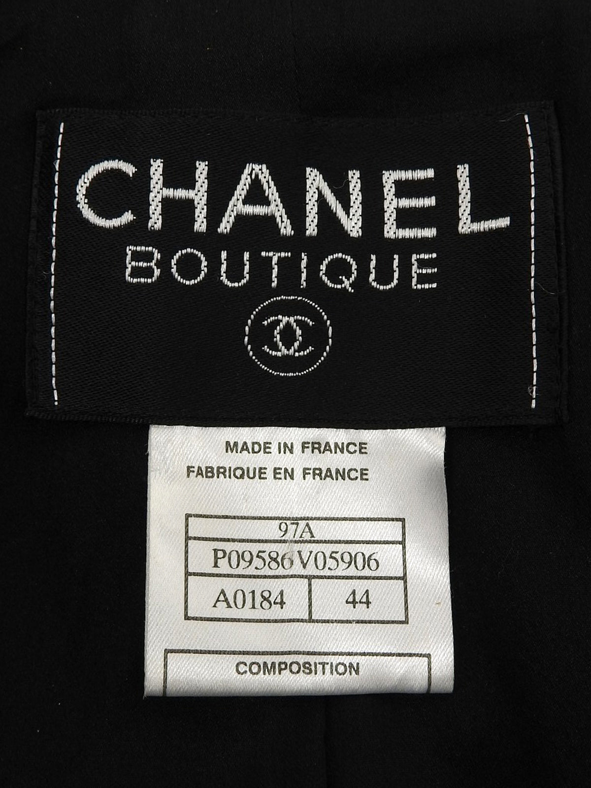 1997年製 ツイードCCマークボタンジャケット ブラック