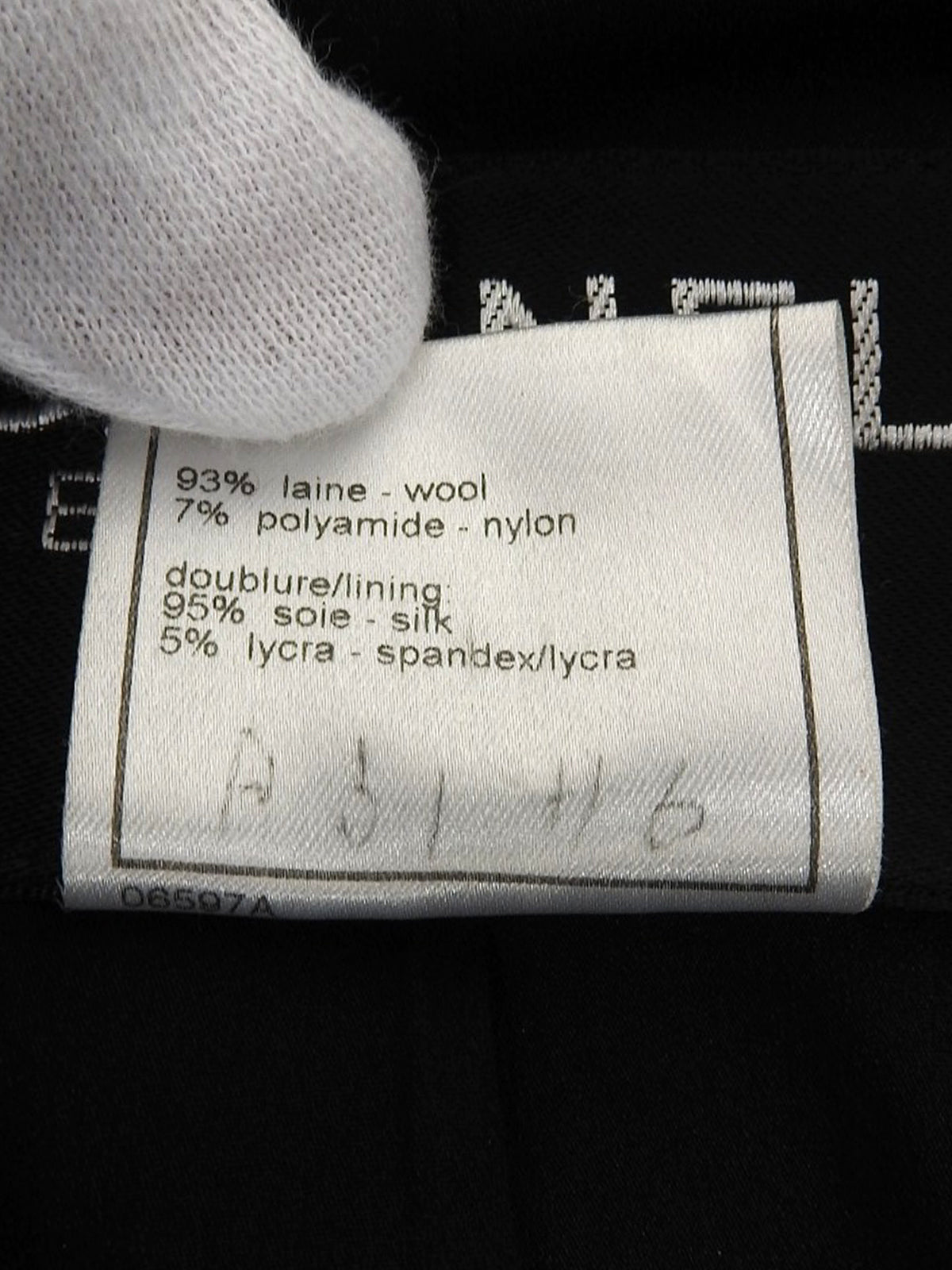 1997年製 ツイードCCマークボタンジャケット ブラック