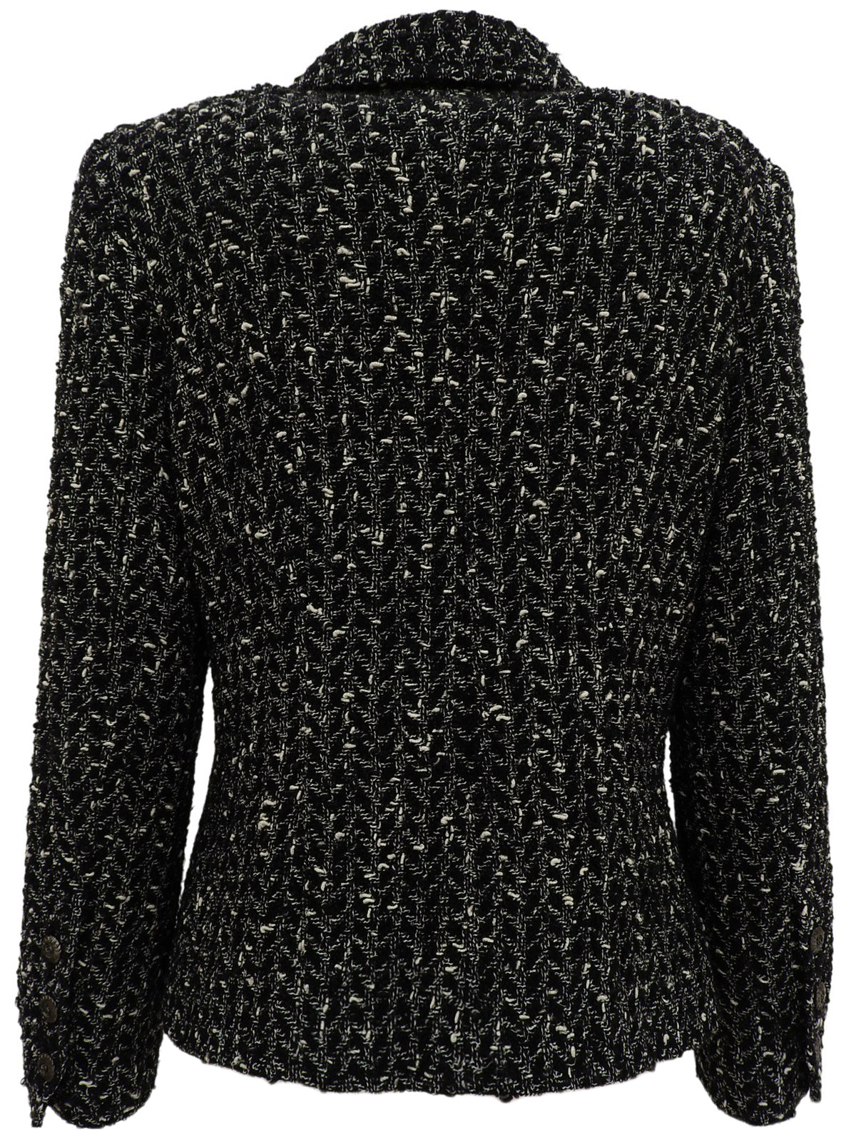 1997年製 ツイードCCマークボタンジャケット ブラック