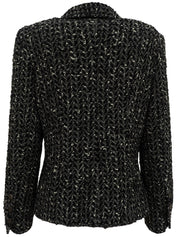 1997年製 ツイードCCマークボタンジャケット ブラック