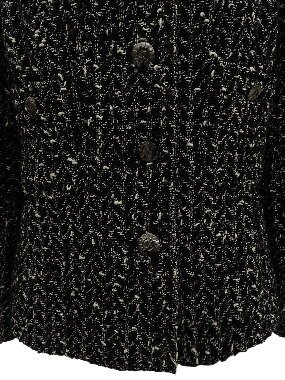 1997年製 ツイードCCマークボタンジャケット ブラック