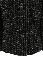 1997年製 ツイードCCマークボタンジャケット ブラック