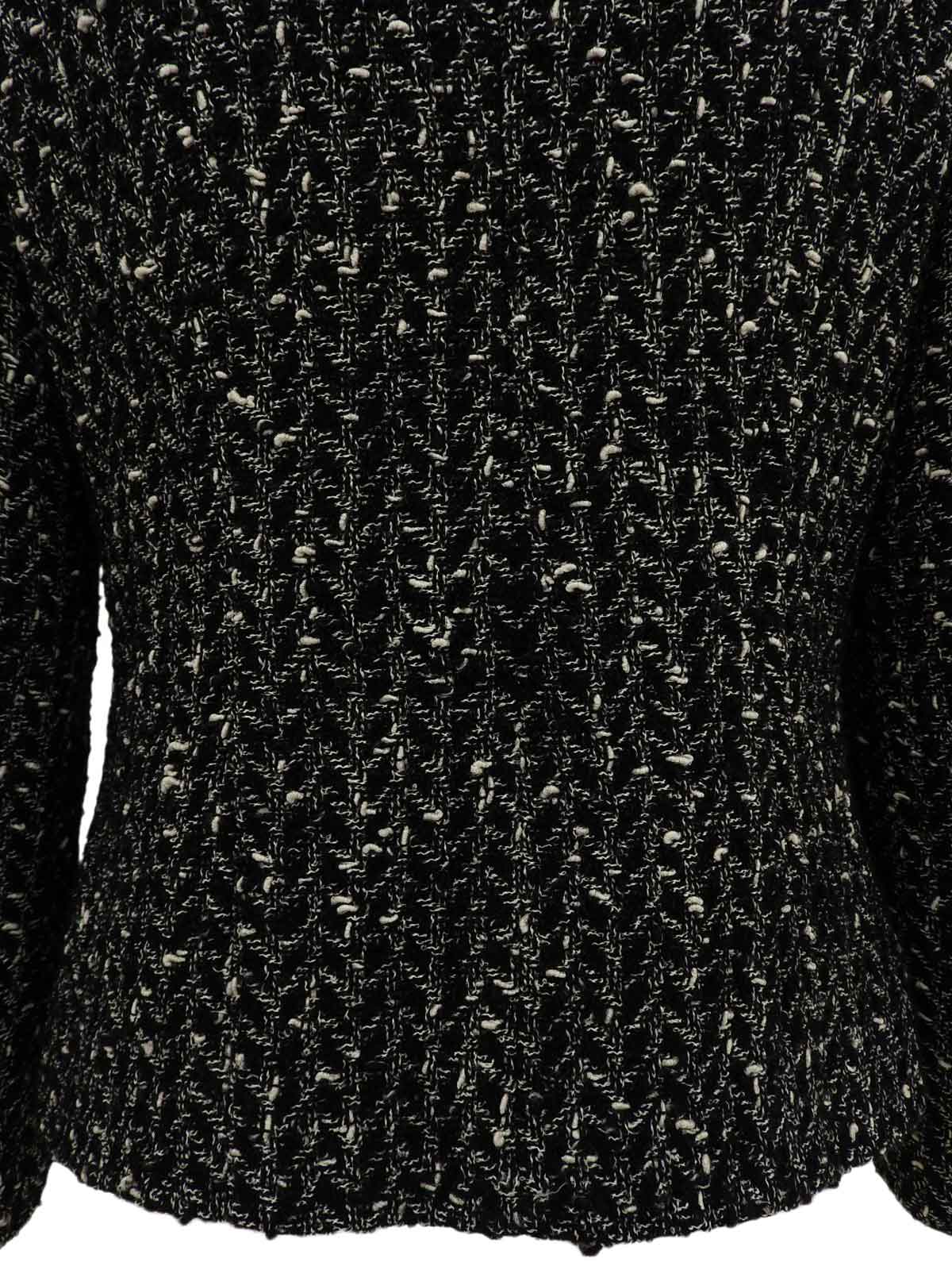 1997年製 ツイードCCマークボタンジャケット ブラック