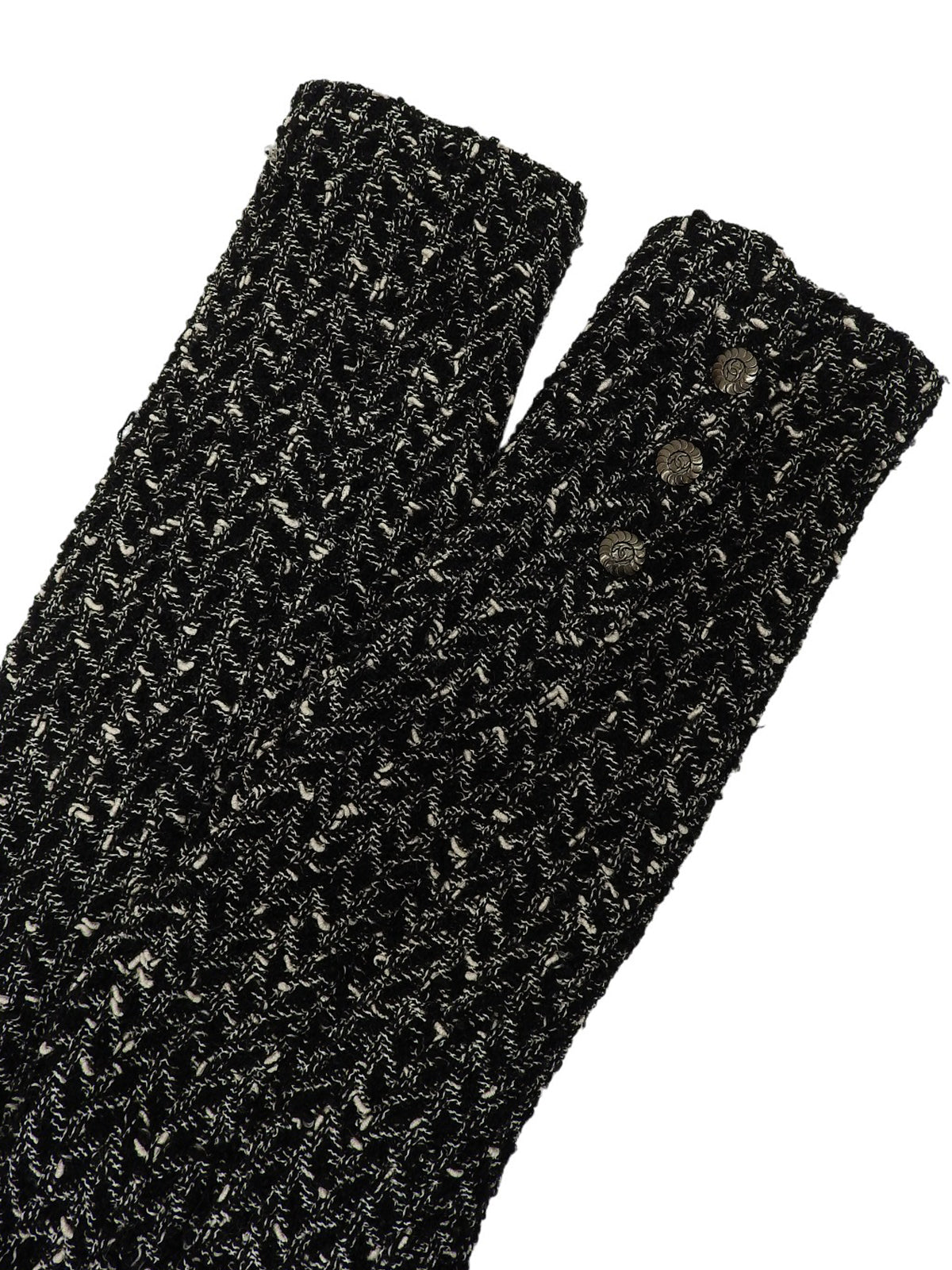 1997年製 ツイードCCマークボタンジャケット ブラック