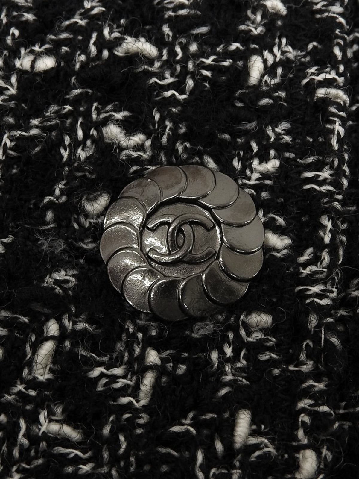 1997年製 ツイードCCマークボタンジャケット ブラック