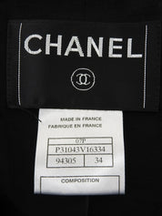 2007年製 シルクCCマークボタンジャケット ブラック/ホワイト