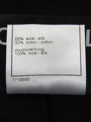 2007年製 シルクCCマークボタンジャケット ブラック/ホワイト