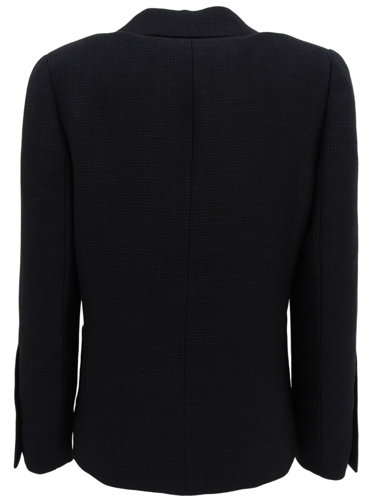 2007年製 シルクCCマークボタンジャケット ブラック/ホワイト