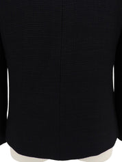 2007年製 シルクCCマークボタンジャケット ブラック/ホワイト