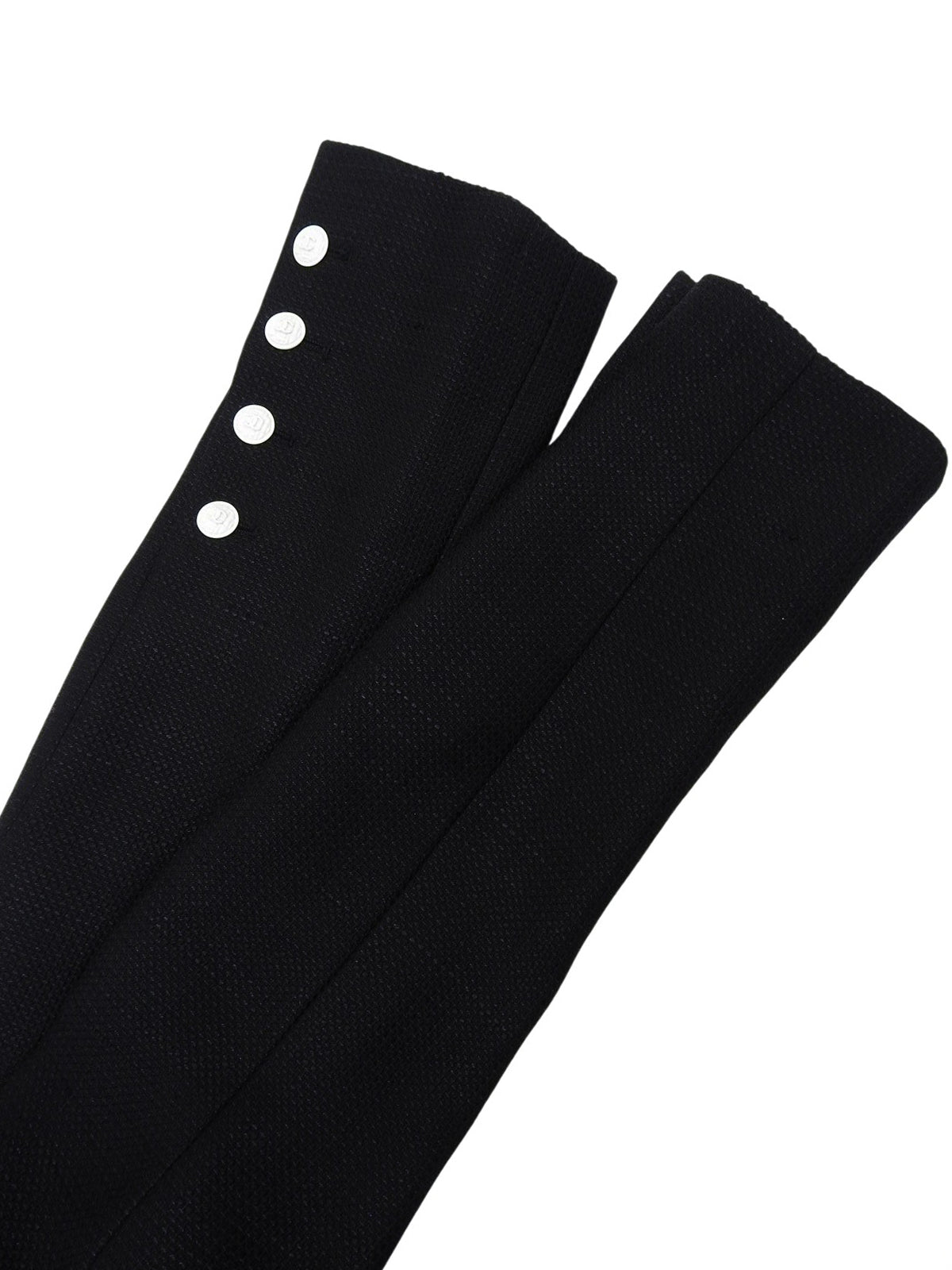 2007年製 シルクCCマークボタンジャケット ブラック/ホワイト