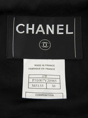 2007年製 ツイードロゴ刺繍パターンCCマークボタンジャケット ブラック