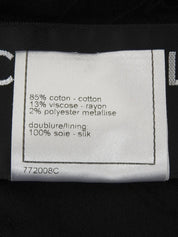 2007年製 ツイードロゴ刺繍パターンCCマークボタンジャケット ブラック