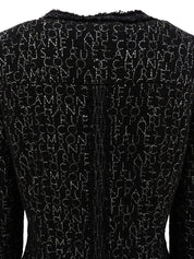 2007年製 ツイードロゴ刺繍パターンCCマークボタンジャケット ブラック