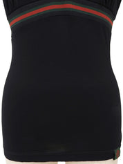 シェリーライン半袖トップス ブラック/グリーン/レッド