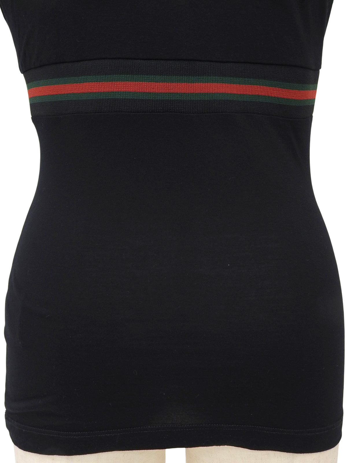 シェリーライン半袖トップス ブラック/グリーン/レッド