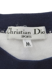 白色/藏青色双色刺绣logo短袖卫衣