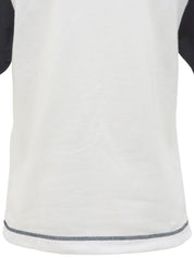 バイカラーロゴ刺繍半袖スウェット ホワイト/ネイビー