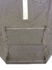 ボーダーパターンロゴ刺繍ポロシャツ ブラウン/ホワイト