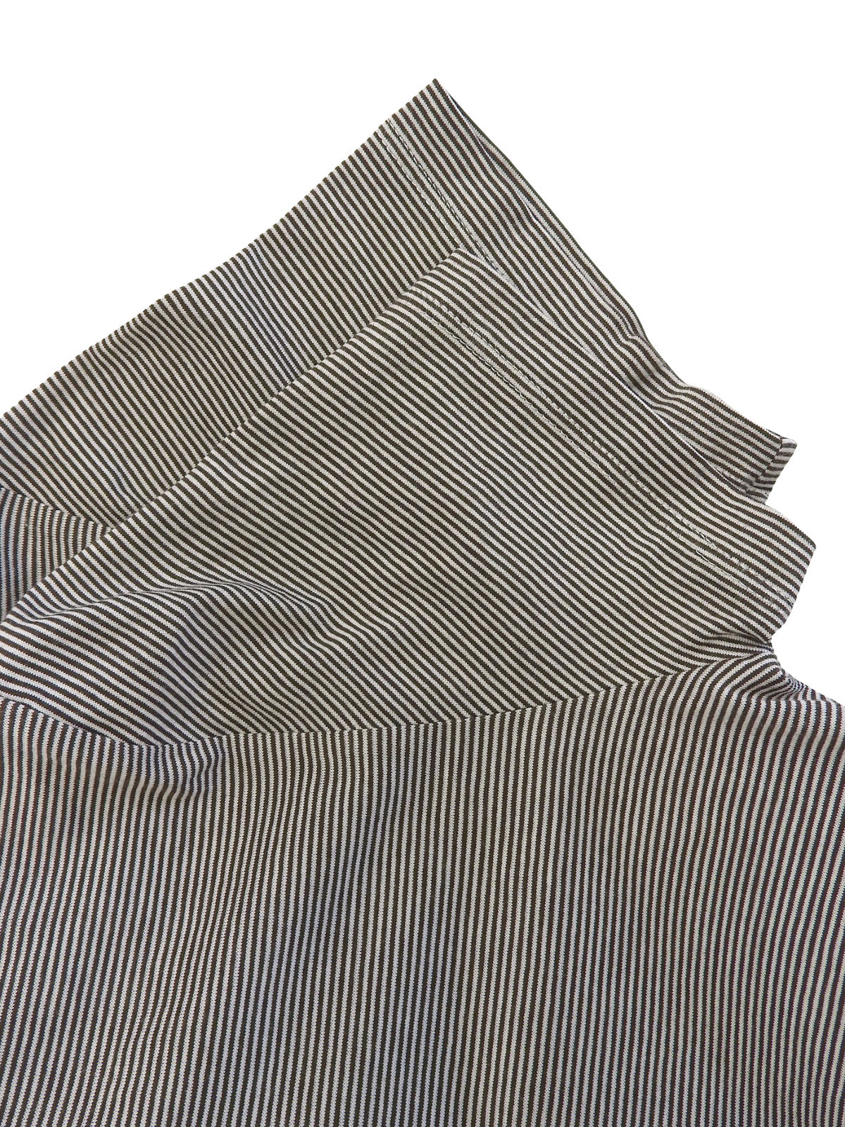 ボーダーパターンロゴ刺繍ポロシャツ ブラウン/ホワイト