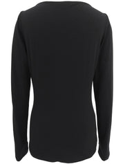 シェリーラインロングスリーブトップス ブラック