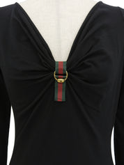 シェリーラインロングスリーブトップス ブラック