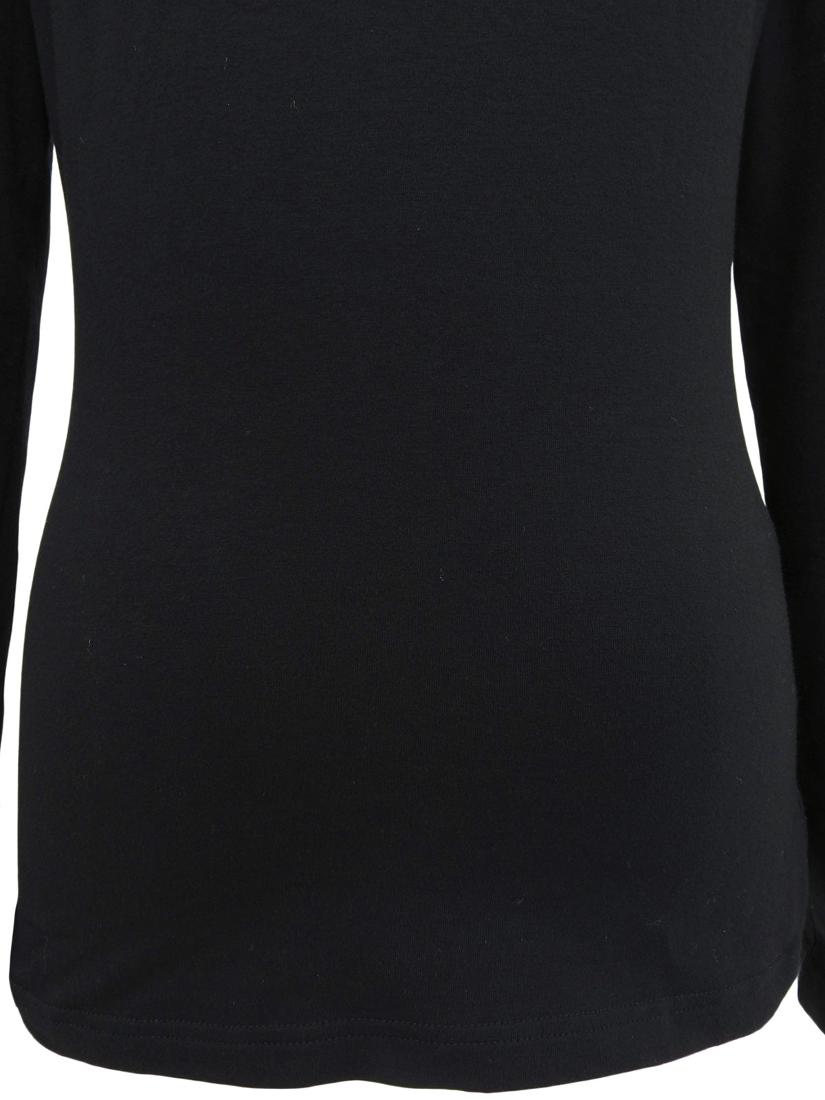 シェリーライン長袖トップス ブラック