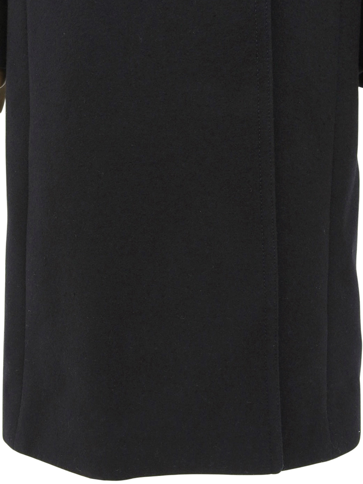 ウールロゴボタンダブルブレストロングコート ネイビー