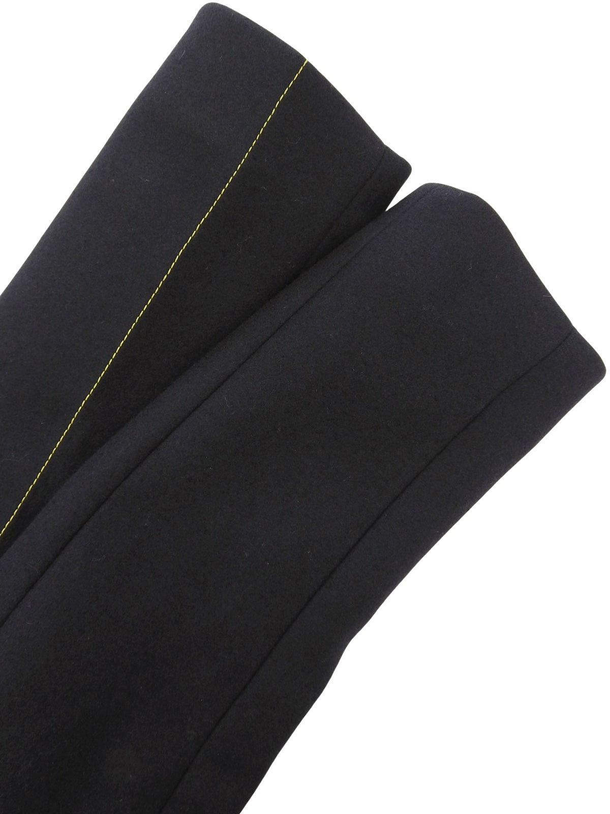 ウールロゴボタンダブルブレストロングコート ネイビー