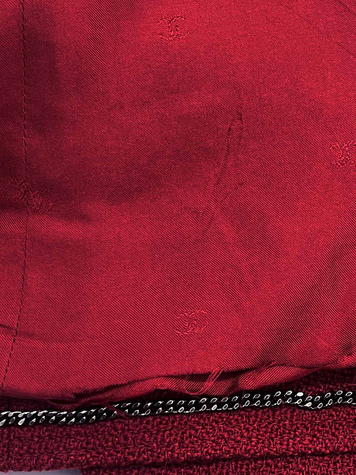 1997年製 CCマークデザインボタンジャケット ボルドー