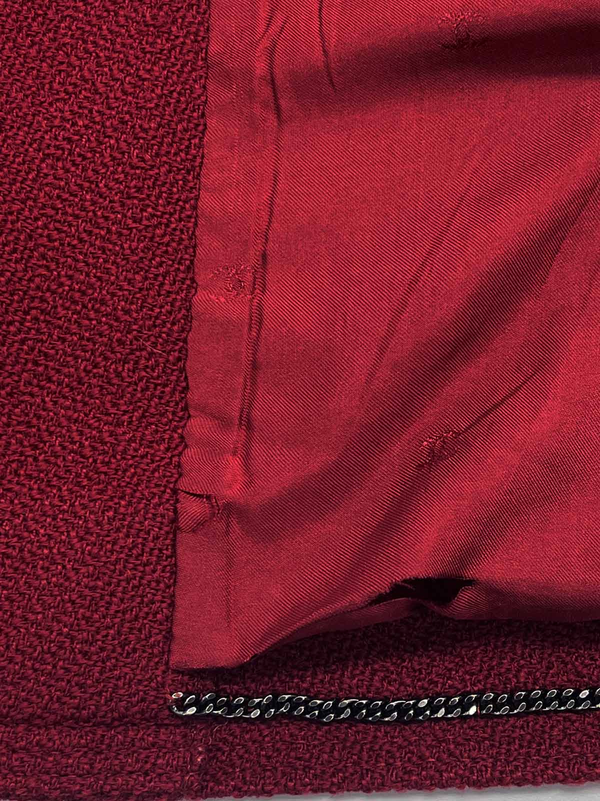 1997年製 CCマークデザインボタンジャケット ボルドー