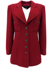 1997年製 CCマークデザインボタンジャケット ボルドー