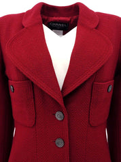 1997年製 CCマークデザインボタンジャケット ボルドー