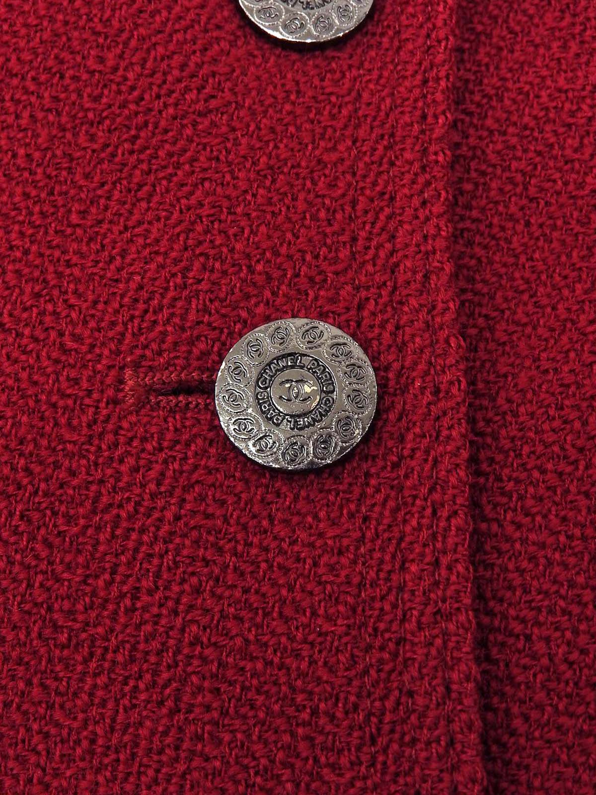 1997年製 CCマークデザインボタンジャケット ボルドー