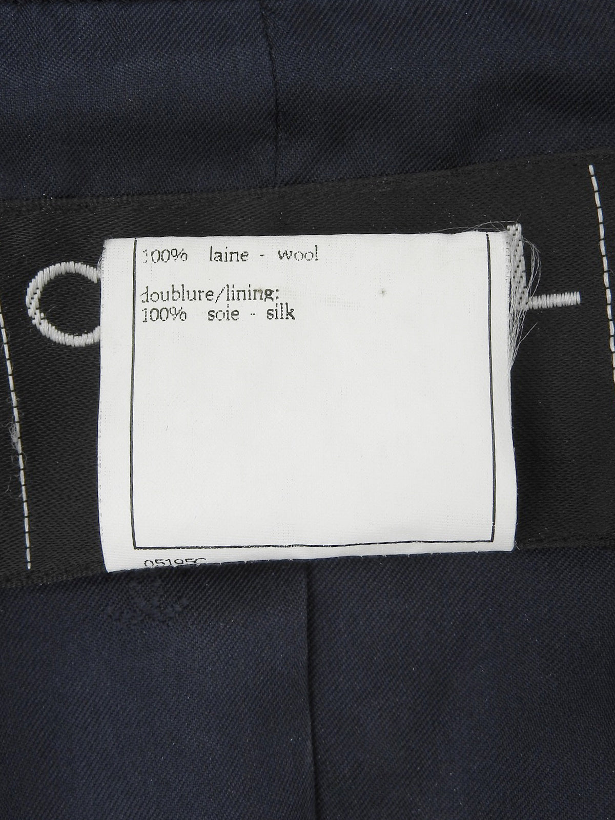 1997年製 ウールCCマークボタンジャケット ネイビー