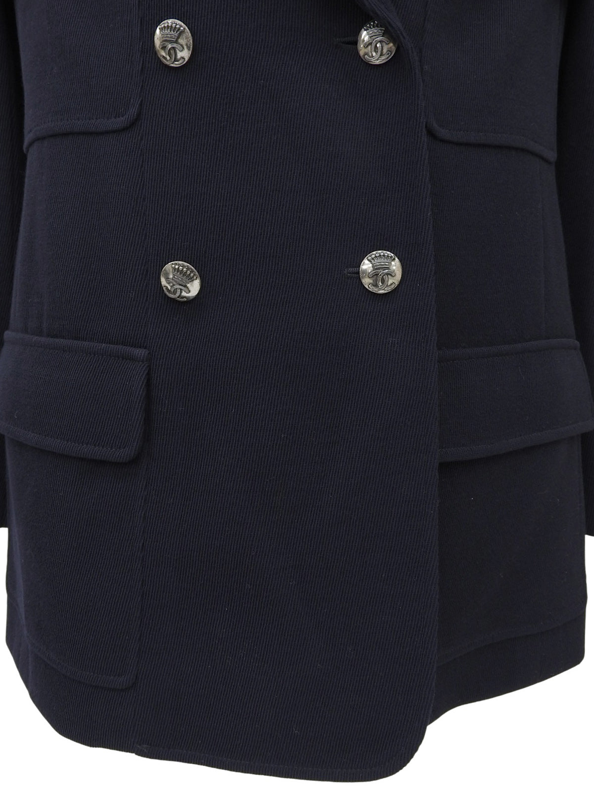 1997年製 ウールCCマークボタンジャケット ネイビー