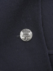 1997年製 ウールCCマークボタンジャケット ネイビー