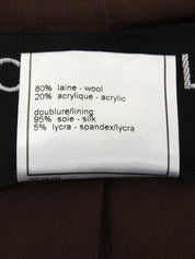 1998年製 ツイードCCマークボタンラウンドカラージャケット ブラウン/マルチ