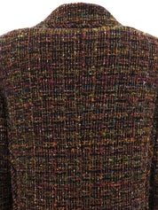 1998年製 ツイードCCマークボタンラウンドカラージャケット ブラウン/マルチ