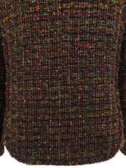 1998年製 ツイードCCマークボタンラウンドカラージャケット ブラウン/マルチ