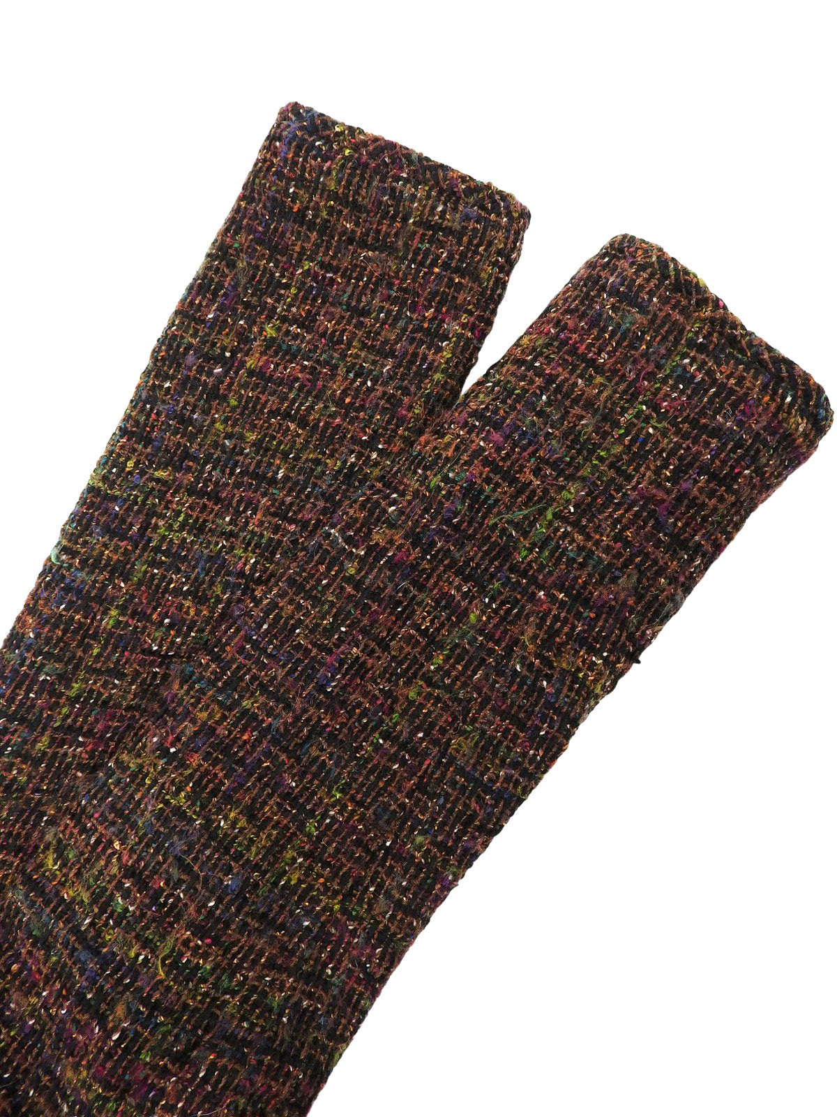 1998年製 ツイードCCマークボタンラウンドカラージャケット ブラウン/マルチ